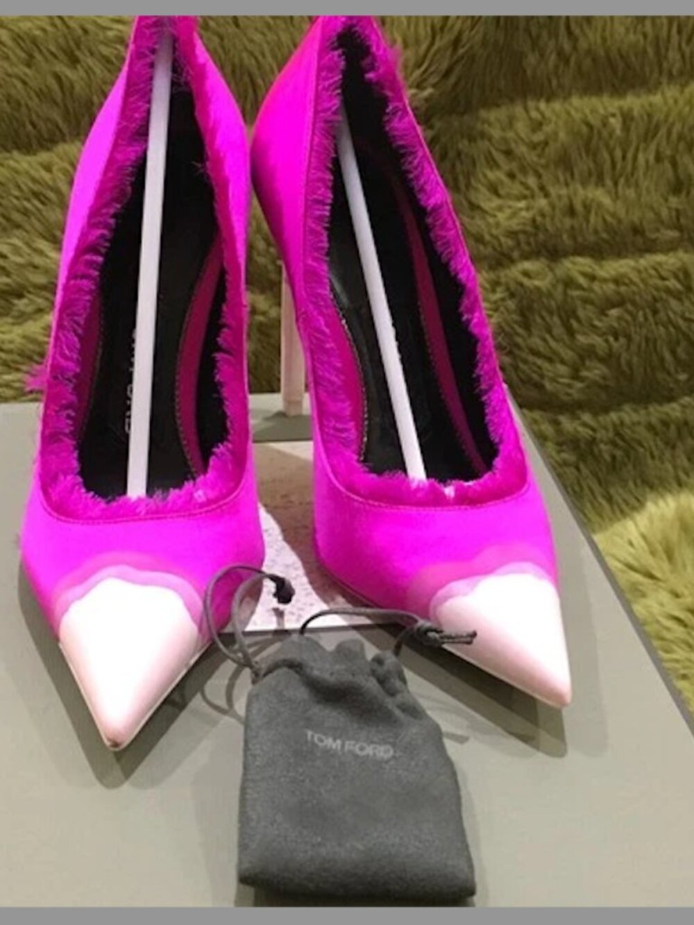 Tom Ford Women's Designer Shoes Pink Pumps Silk Viscose SZ 6B $1290 NWT